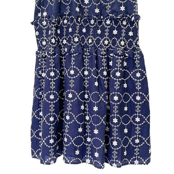 NWT Michael Kors Navy & White Floral Embroidered Halter Dress Size Small NEW - Picture 5 of 14